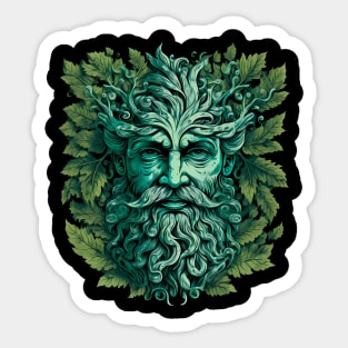 Jack Of The Wood Traditional Pagan Celtic Greenman Sticker